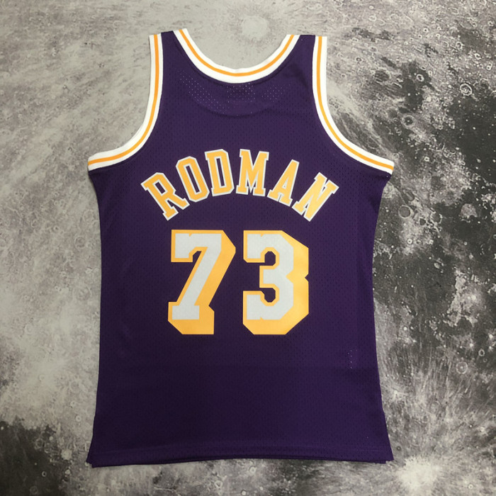 heat transfer NBA retro 98-99 Lakers purple Rodman 73