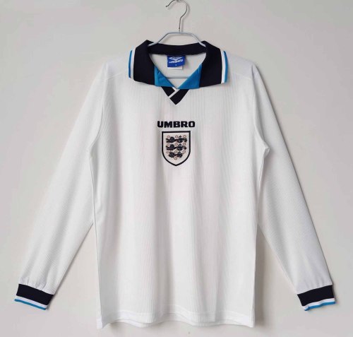 Long sleeve 1996 England Home Retro Jersey