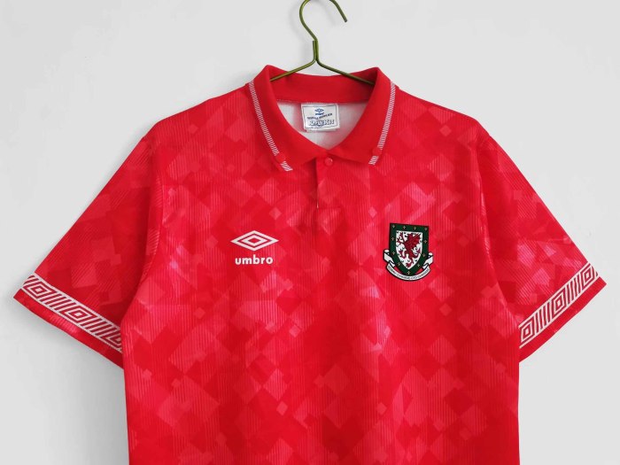 Retro 90-92 Wales Home Jersey