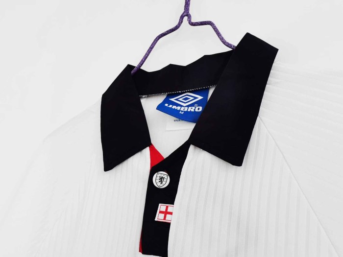 Long sleeve 1998 England Home Retro Jersey