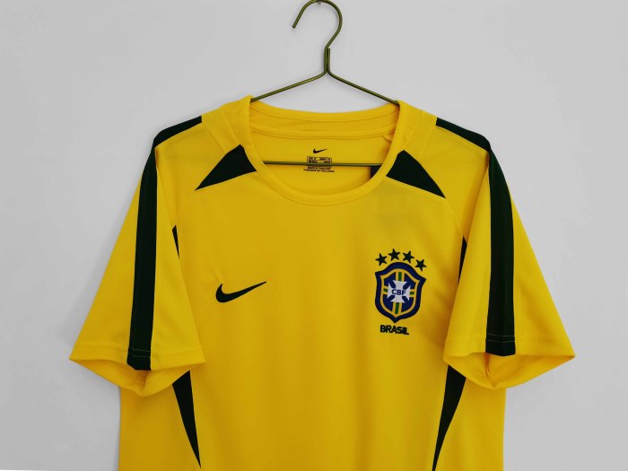 2002 Brazil  Home Retro Jersey