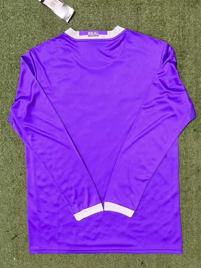 Long sleeve 16-17 Real Madrid Away Retro Jersey