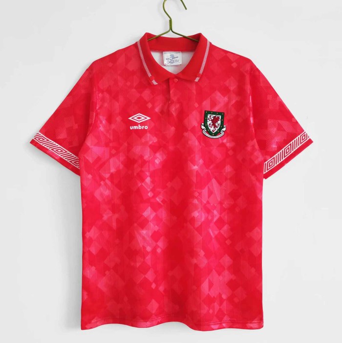 Retro 90-92 Wales Home Jersey