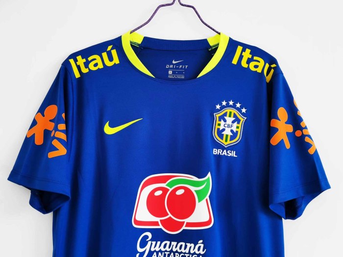 2020 Brazil Blue Training Clothes Retro Jersey