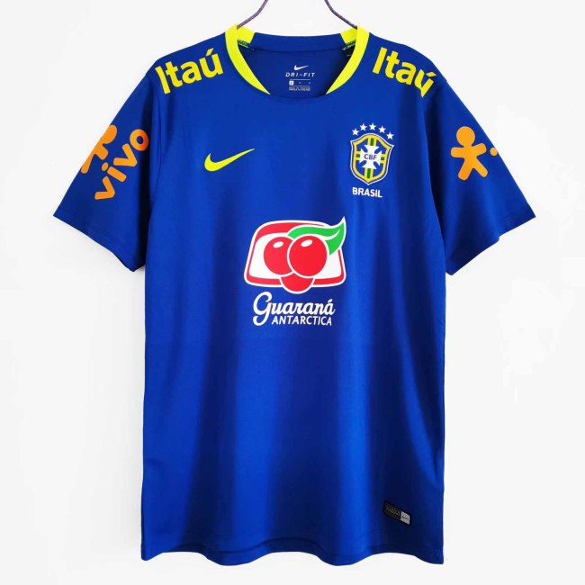 2020 Brazil Blue Training Clothes Retro Jersey