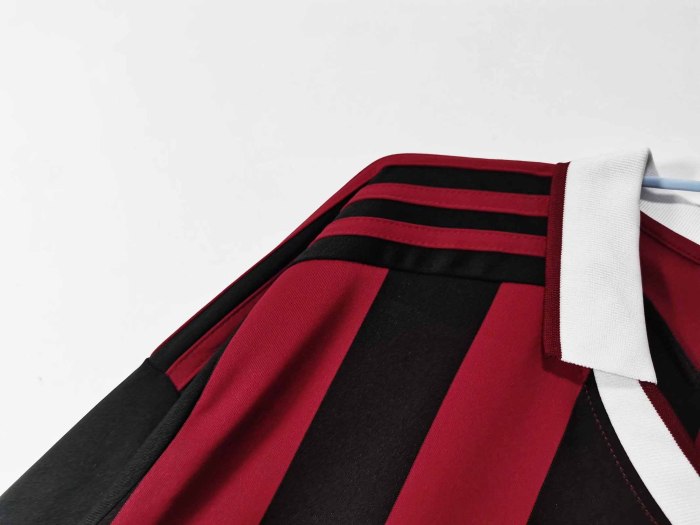 Long sleeve 09-10 AC Milan Home Retro Jersey