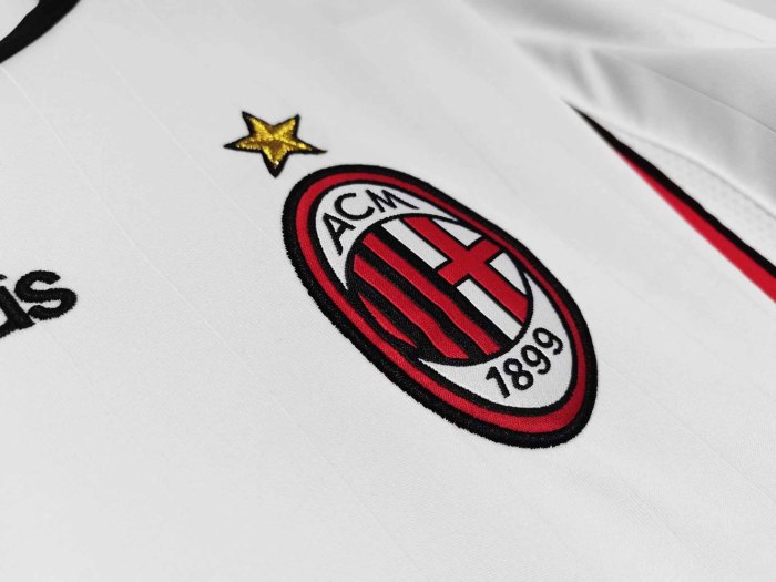 Long sleeve 06-07 AC Milan Away Retro Jersey
