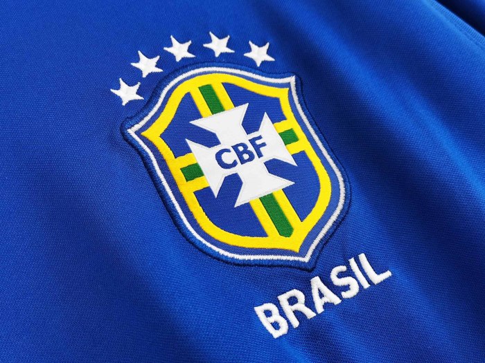 2020 Brazil Blue Training Clothes Retro Jersey