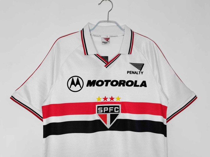 2000 Sao Paulo Home Retro Jersey【 turn-down collar】