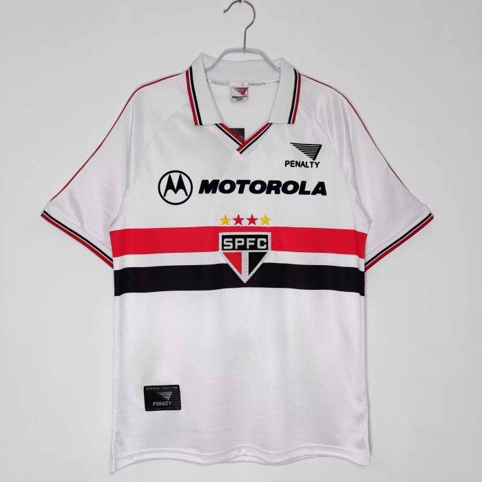 2000 Sao Paulo Home Retro Jersey【 turn-down collar】
