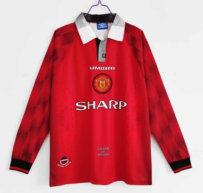 Long sleeve 96-97 Manchester United Home Retro Jersey