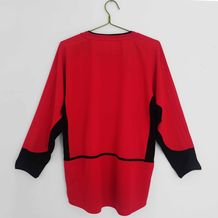 Long sleeve 02-04 Manchester United Away  Retro Jersey