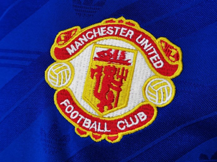 Long sleeve 86-88 Manchester United Second away Retro Jersey