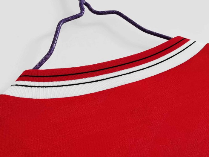 Long sleeve 86-88 Manchester United Home  Retro Jersey