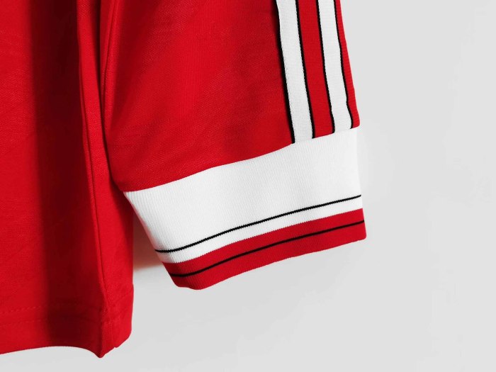 Long sleeve 86-88 Manchester United Home  Retro Jersey