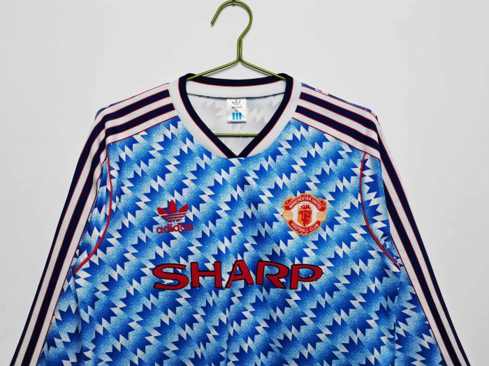 Long sleeve 90-92  Manchester United Away  Retro Jersey