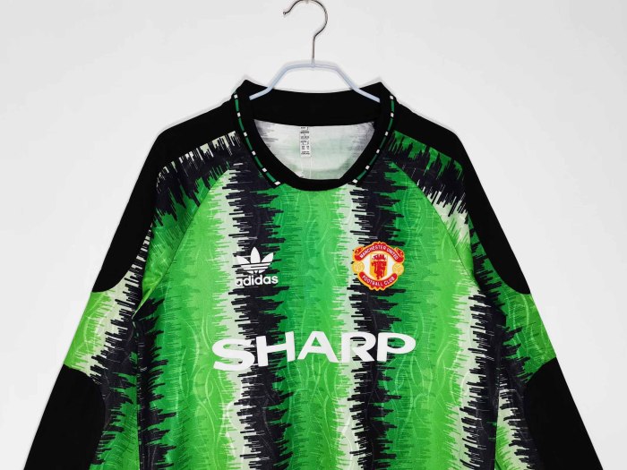 Long sleeve 90-91 Manchester United Goalkeeper  Retro Jersey