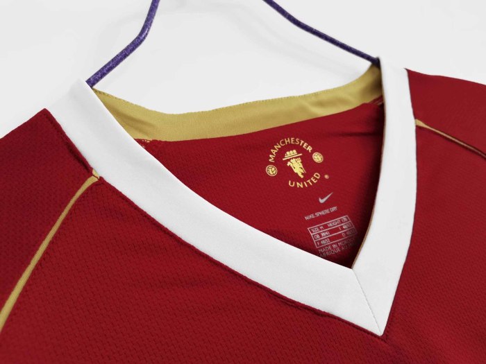 Long sleeve 06-07 Manchester United Home Retro Jersey