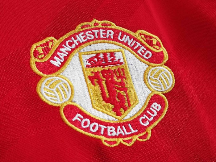 Long sleeve 86-88 Manchester United Home  Retro Jersey