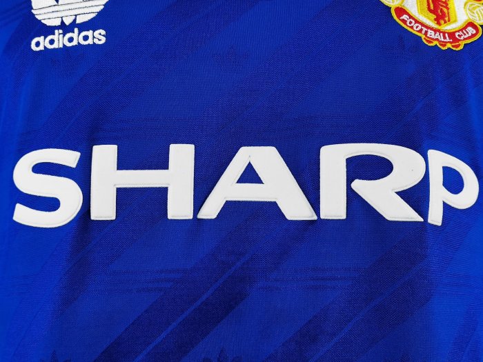 Long sleeve 86-88 Manchester United Second away Retro Jersey