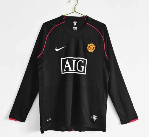 Long sleeve 07-08 Manchester United Away Retro Jersey