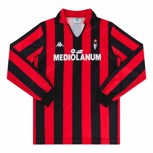 Long sleeve 88-90 AC Milan Home Retro Jersey