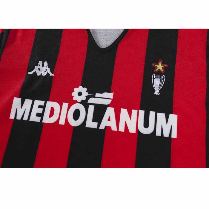Long sleeve 88-90 AC Milan Home Retro Jersey