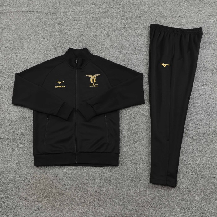 23-24  S.S. Lazio Black Training Football Kit Soccer Jacket
