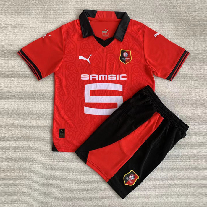 Kids kit 23-24 Stade Rennais Home  Thailand Quality