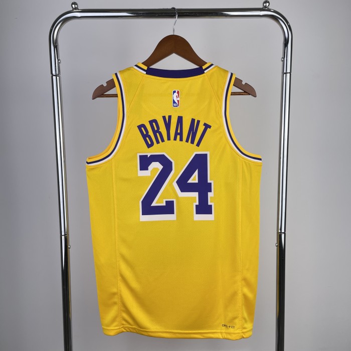 Heat Transfer NBA Los Angeles Lakers Kobe Bryant 2022-23 Gold Association Edition Swingman Jersey