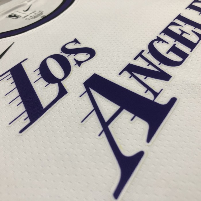Heat Transfer  NBA Los Angeles Lakers  Davis  2022/23 White City Edition  Jersey