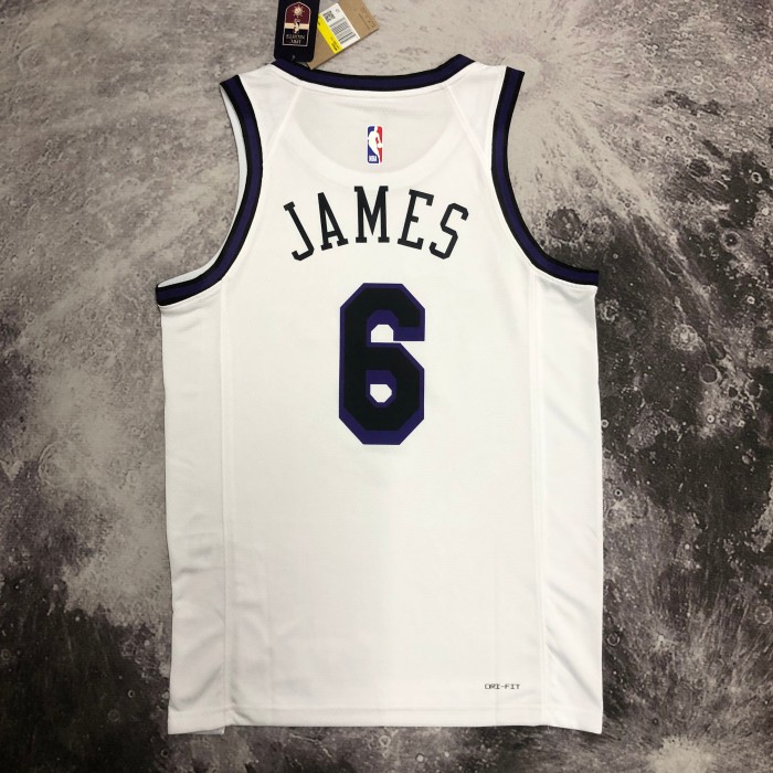 Heat Transfer  NBA Los Angeles Lakers LeBron James 2022/23 White City Edition  Jersey