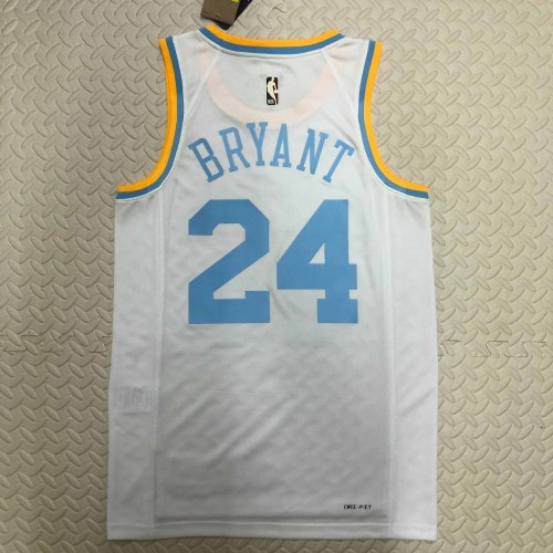 Heat Transfer Retro NBA Los Angeles Lakers Kobe Bryant 2022-23 White Jersey