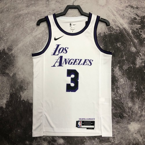 Heat Transfer  NBA Los Angeles Lakers  Davis  2022/23 White City Edition  Jersey