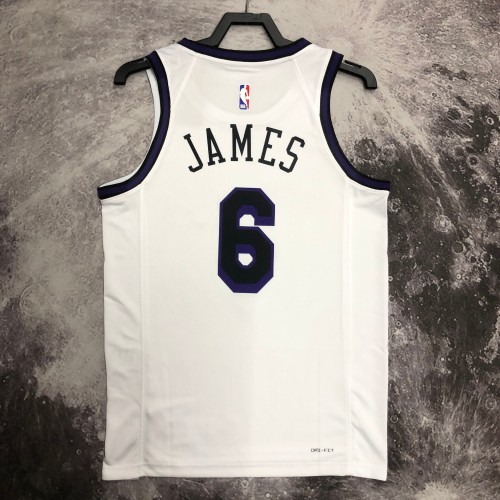 Heat Transfer  NBA Los Angeles Lakers LeBron James 2022/23 White City Edition  Jersey