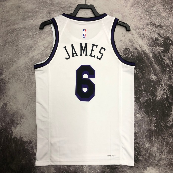 Heat Transfer  NBA Los Angeles Lakers LeBron James 2022/23 White City Edition  Jersey