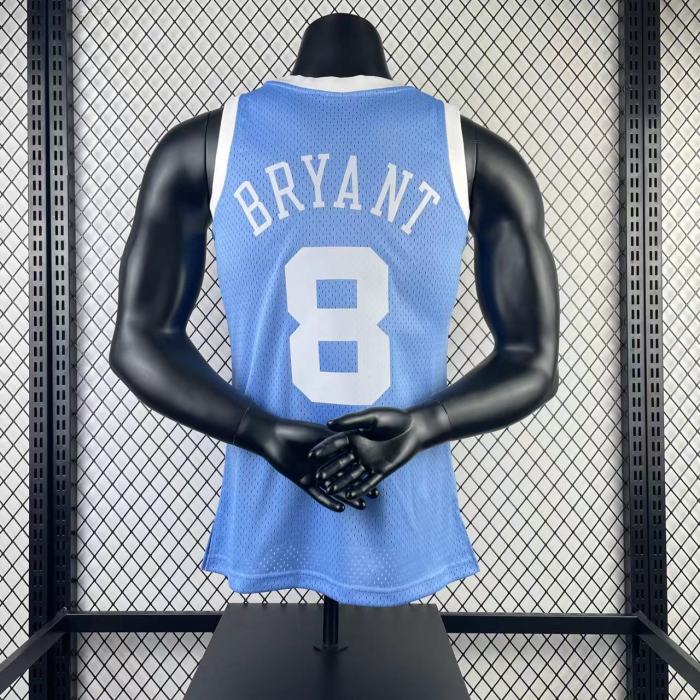 Heat Transfer Retro NBA Los Angeles Lakers  Kobe Bryant Mitchell & Ness 2004-05 Powder Blue Hardwood Classics Swingman Jersey