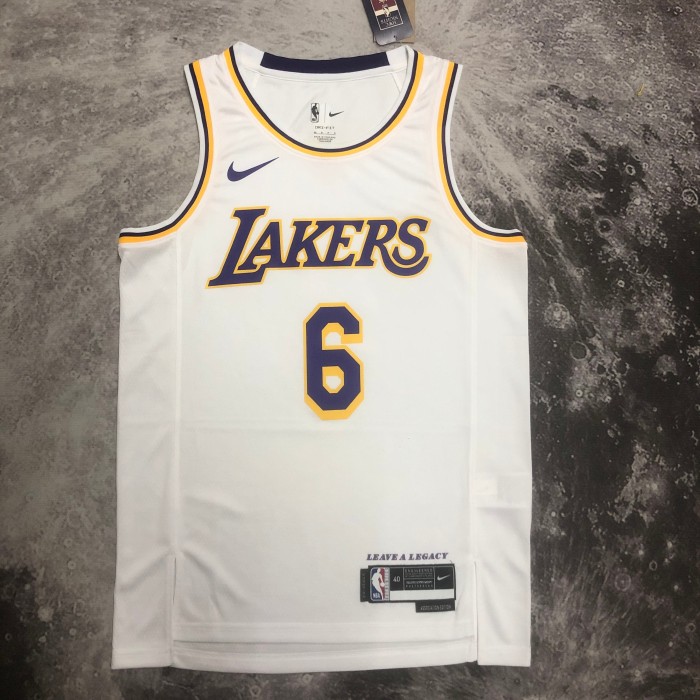 Heat Transfer  NBA Los Angeles Lakers LeBron James 2022/23 White Association Edition Swingman Jersey
