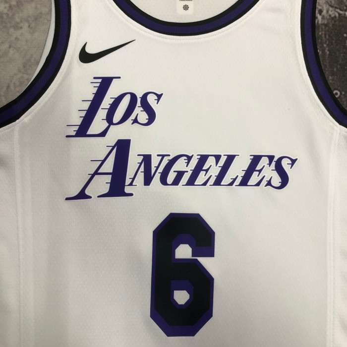 Heat Transfer  NBA Los Angeles Lakers LeBron James 2022/23 White City Edition  Jersey