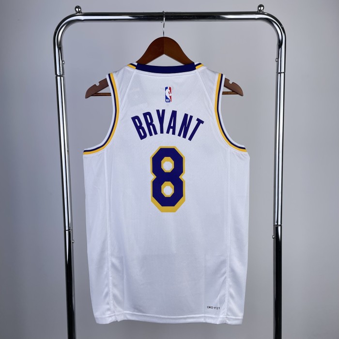 Heat Transfer  NBA Los Angeles Lakers Kobe Bryant 2022/23 White Association Edition Swingman Jersey