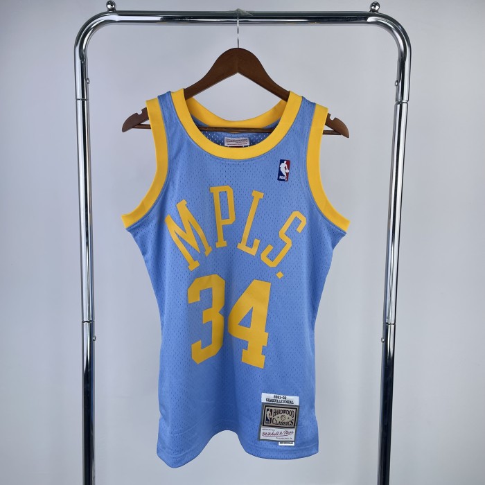 Heat Transfer Retro NBA Los Angeles Lakers O'Neal 2002 Blue Jersey