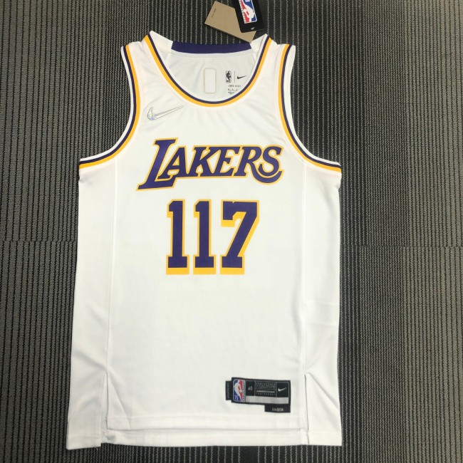 Heat Transfer NBA Los Angeles Lakers X-BOX 75 Anniversary Jointly-designed White Jersey