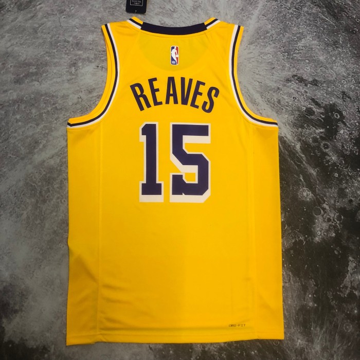 Heat Transfer NBA Los Angeles Lakers Austin Reaves 2022-23 Gold Association Edition Swingman Jersey
