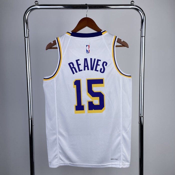 Heat Transfer NBA Los Angeles Lakers Austin Reaves 2022-23 White Association Edition Swingman Jersey