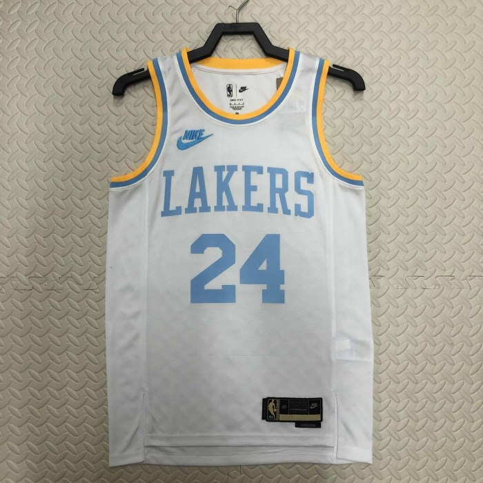 Heat Transfer Retro NBA Los Angeles Lakers Kobe Bryant 2022-23 White Jersey
