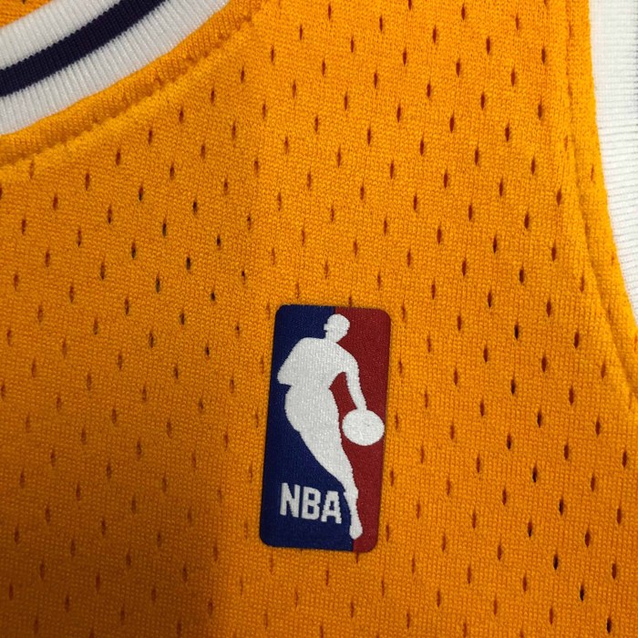 Heat Transfer Retro NBA Los Angeles Lakers Shaquille O'Neal Mitchell & Ness 1996-97 Gold Hardwood Classics Jersey