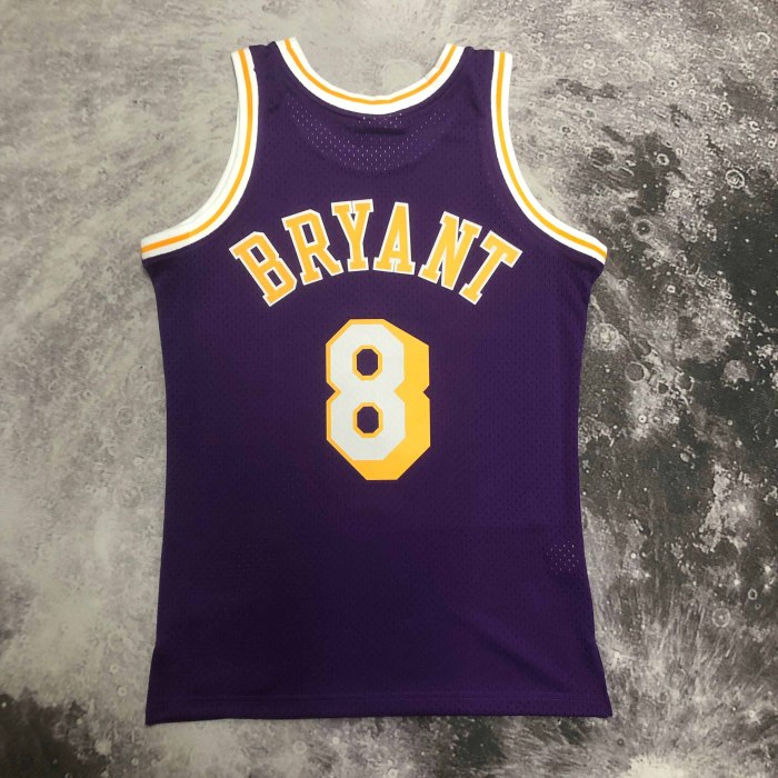 Heat Transfer NBA Los Angeles Lakers Kobe Bryant Mitchell & Ness 1996-97 Purple Hardwood Classics Swingman Jersey