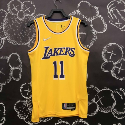 Heat Transfer NBA Los Angeles Lakers Irving 75th Anniversary Yellow Jersey
