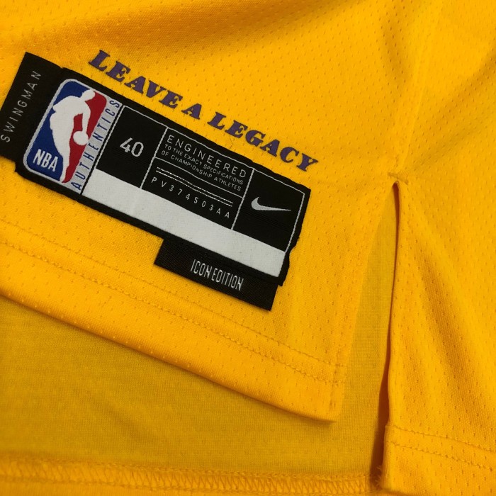 Heat Transfer NBA Los Angeles Lakers Russell Yellow Jersey
