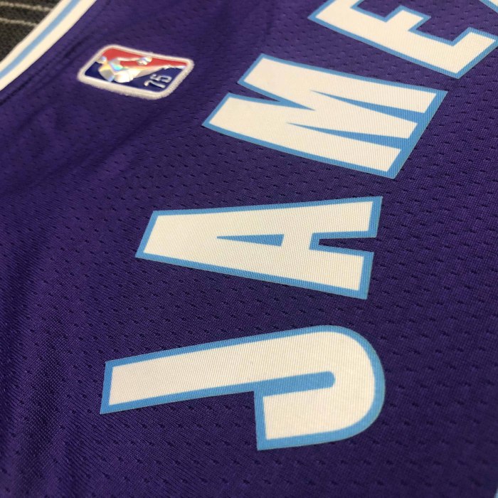 Heat Transfer NBA 2022 Los Angeles Lakers LeBron James 75th Anniversary City Edition Purple Jersey